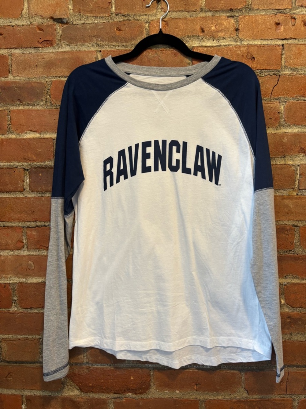 Warner Bros. Harry Potter White Tee with Gray & Navy Trim